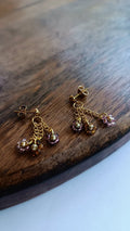 Boucles d'oreilles 3 fleurs