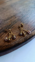 Boucles d'oreilles 3 fleurs