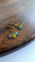 Boucles d'oreilles 3 fleurs