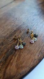 Boucles d'oreilles 3 fleurs