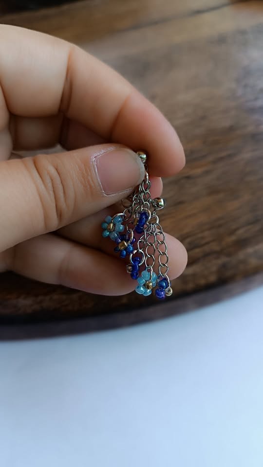 Boucles d'oreilles 3 fleurs