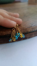 Boucles d'oreilles 3 fleurs