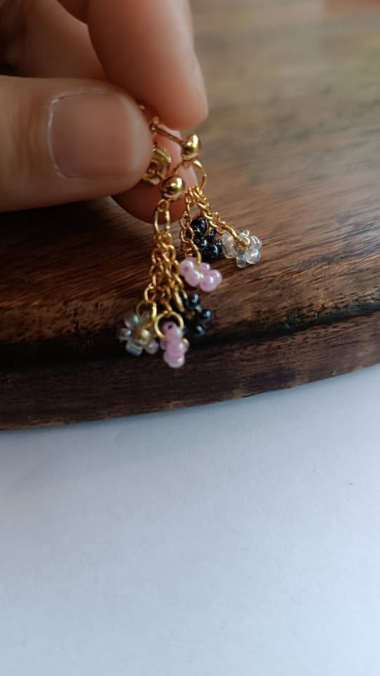 Boucles d'oreilles 3 fleurs