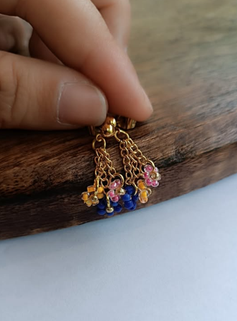 Boucles d'oreilles 3 fleurs