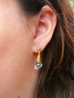 Boucles d'oreilles 3 fleurs