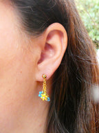 Boucles d'oreilles 3 fleurs