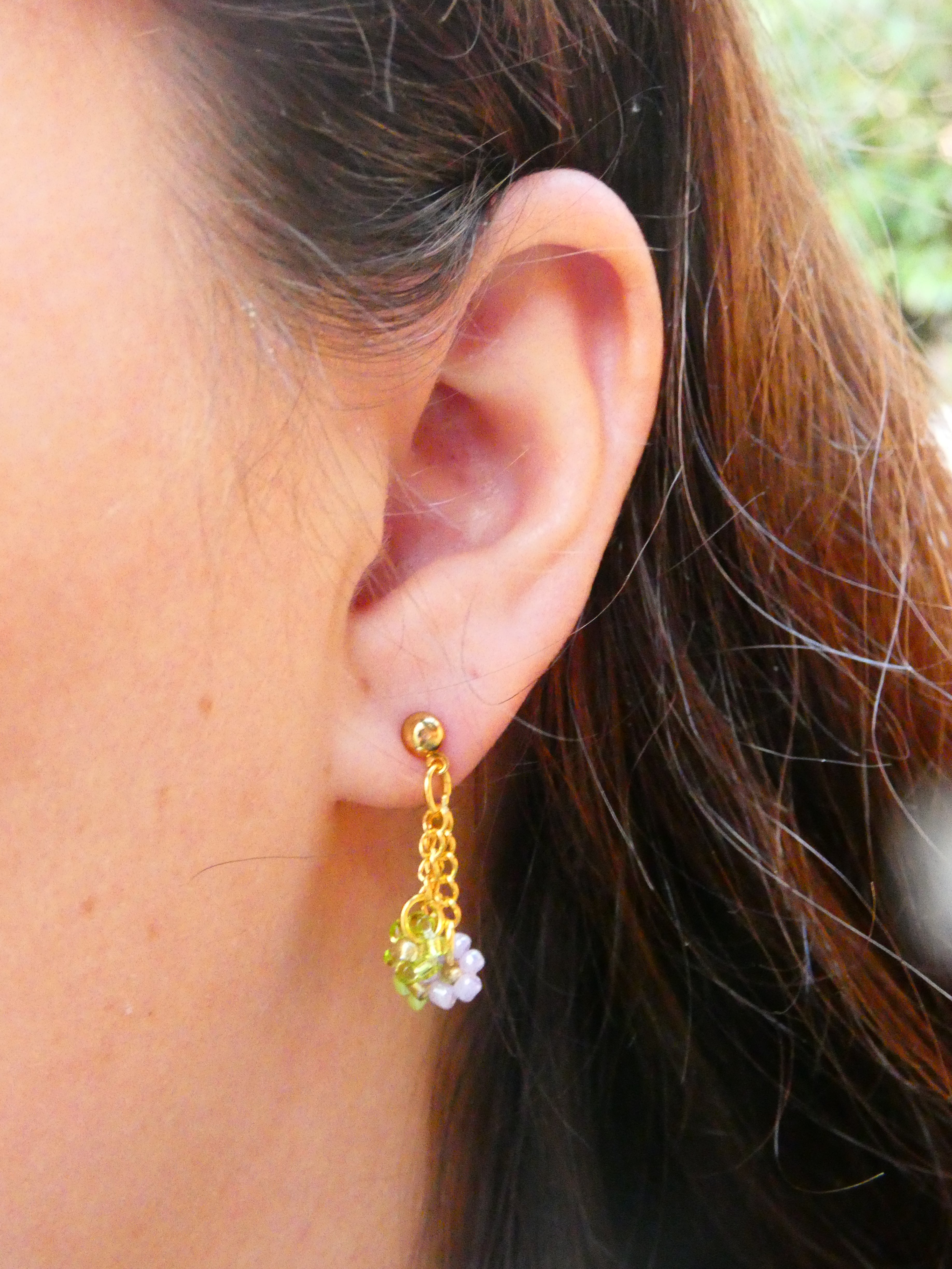 Boucles d'oreille 3 fleurs